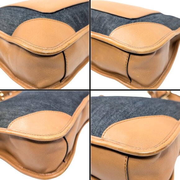 Michael Kors Sullivan North South Large Messenger Denim Leather Purse - Picture 6 of 10